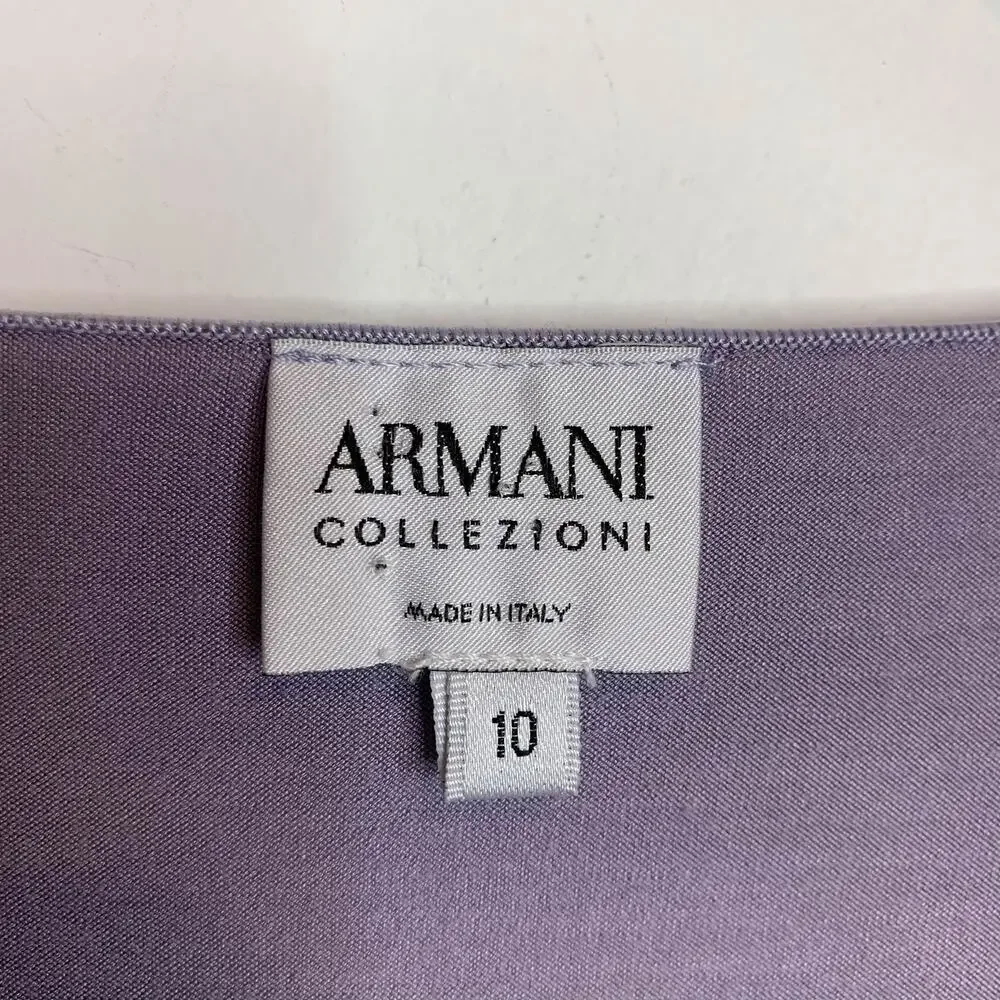 VINTAGE ARMANI COLLEZIONI lavender long sleeve top soft v-neck 2265